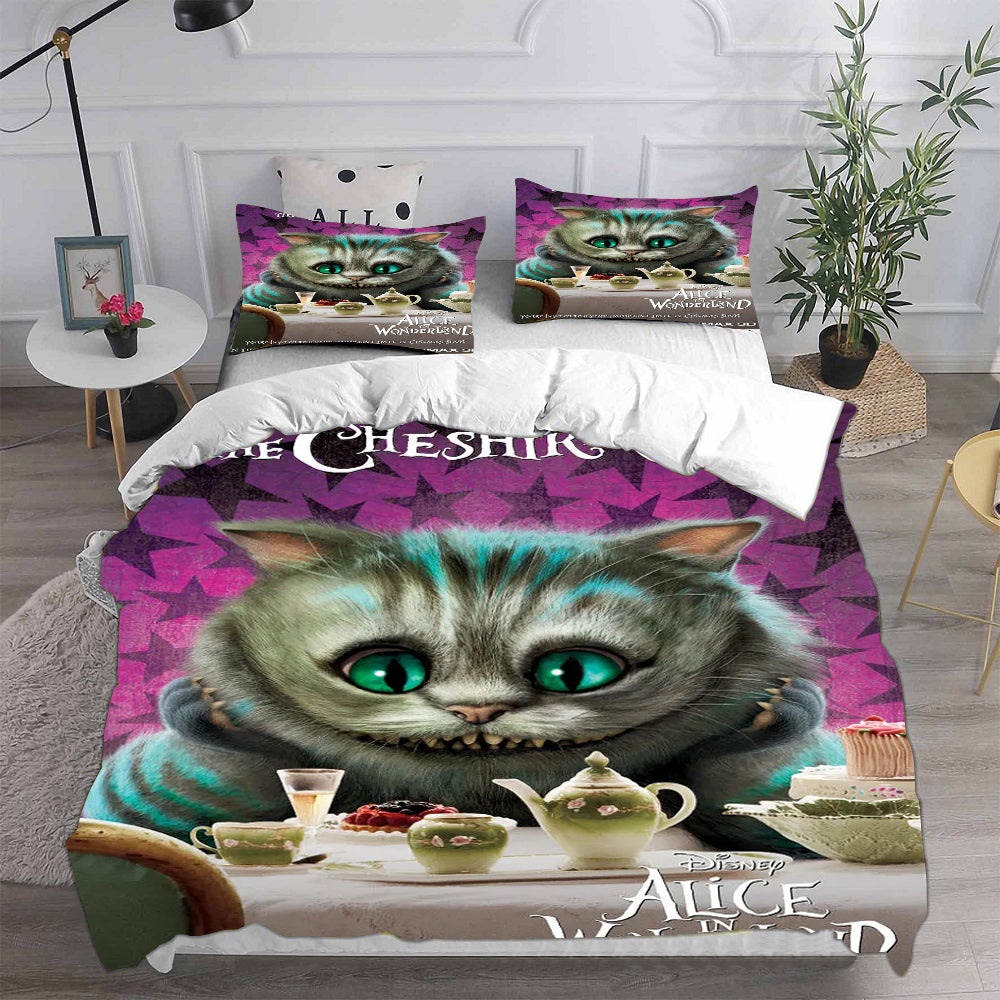 Alices Adventures in Wonderland Bedding Sets Duvet Cover, Flatsheet, Pillowcases Perfect Gift For Fans
