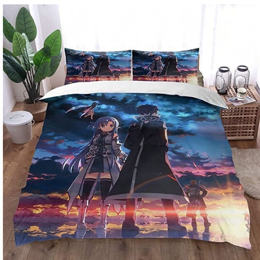 Anime Sword Art Online Bedding Sets Duvet Cover, Flatsheet, Pillowcases Perfect Gift For Fans