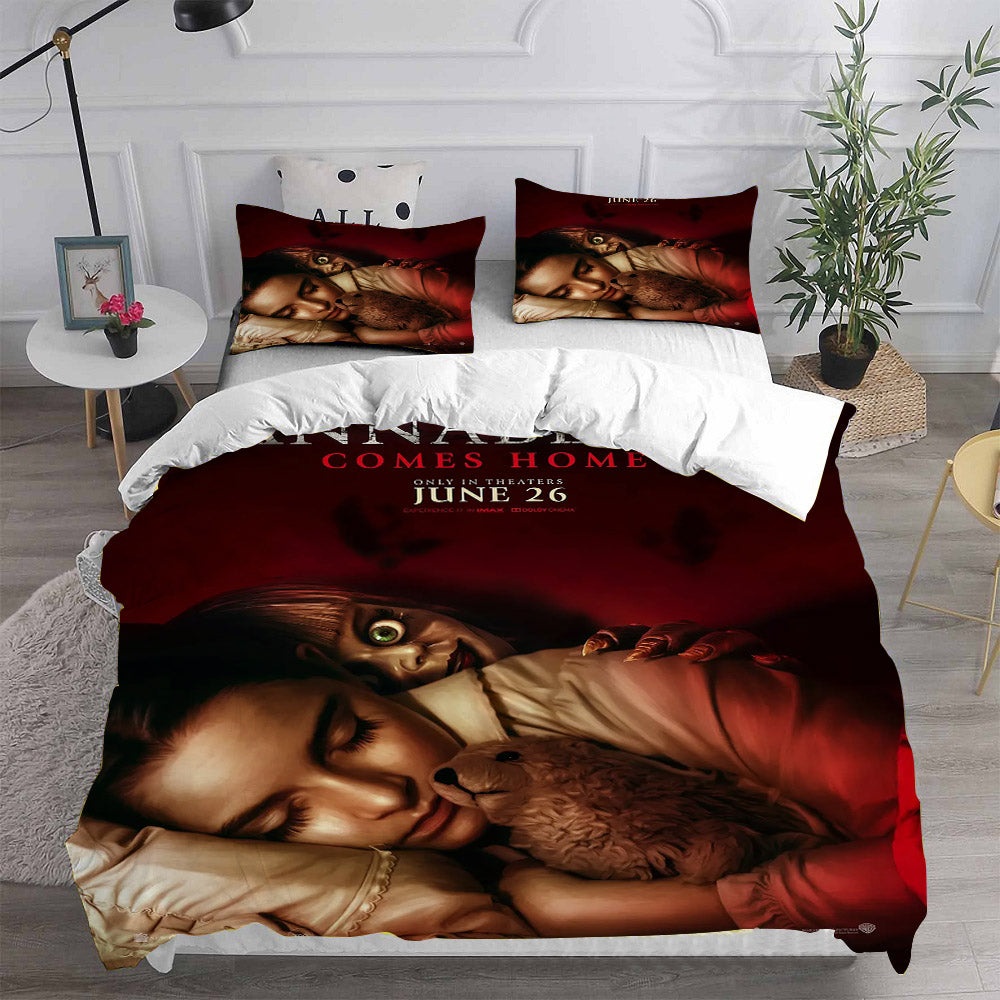 Annabelle Decorative Bedding Sets For Fan, Halloween, Christmas, Thanksgiving