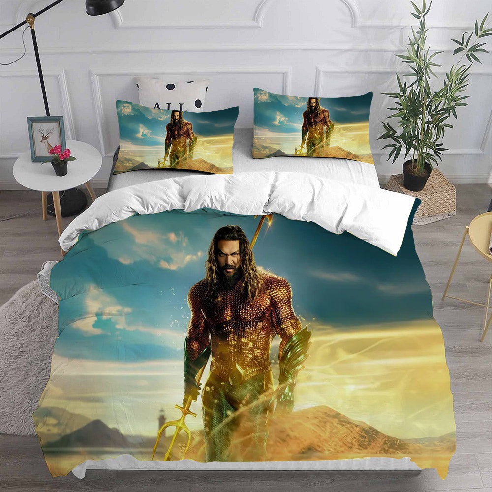 Aquaman and the Lost Kingdom Bedding Sets Gift For Christmas, Birthday, Thanksgiving