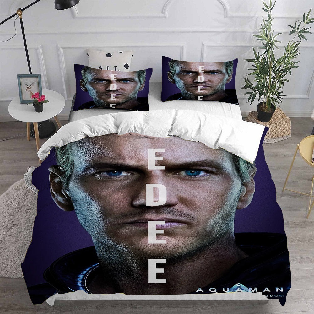 Aquaman and the Lost Kingdom Bedding Sets Duvet Cover, Flatsheet, Pillowcases Perfect Gift For Fans