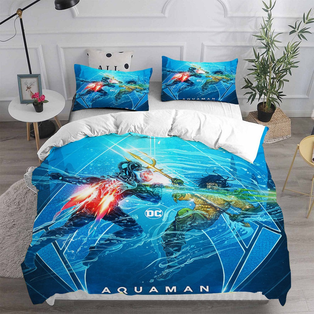 Aquaman and the Lost Kingdom Bedding Sets Gift For Christmas, Thanksgiving, Halloween