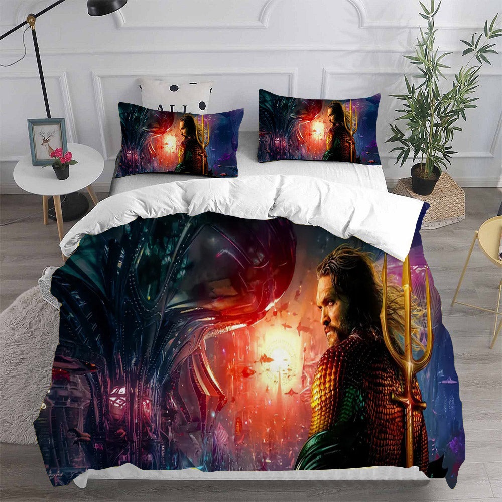 Aquaman and the Lost Kingdom Bedding Sets Gift For Christmas, Halloween, Black Friday