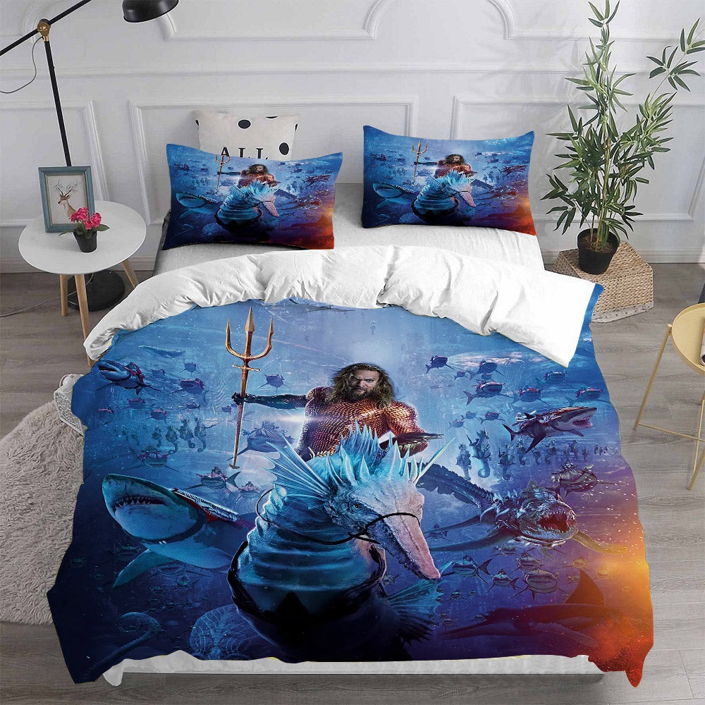 Aquaman and the Lost Kingdom Bedding Sets Gift For Halloween, Thanksgiving, Christmas