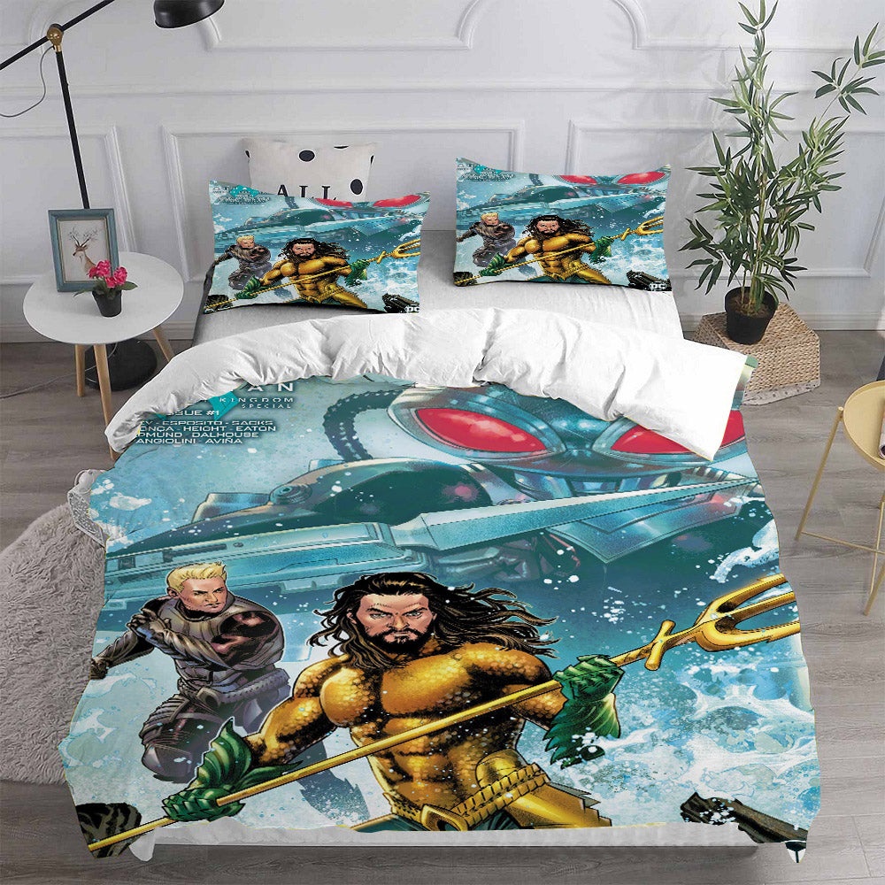 Aquaman and the Lost Kingdom Bedding Sets Duvet Cover, Flatsheet, Pillowcase For Your Lover
