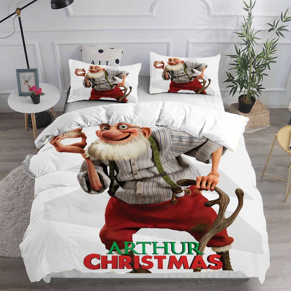 Arthur Christmas Bedding Sets Duvet Cover, Flatsheet, Pillowcase For Your Lover