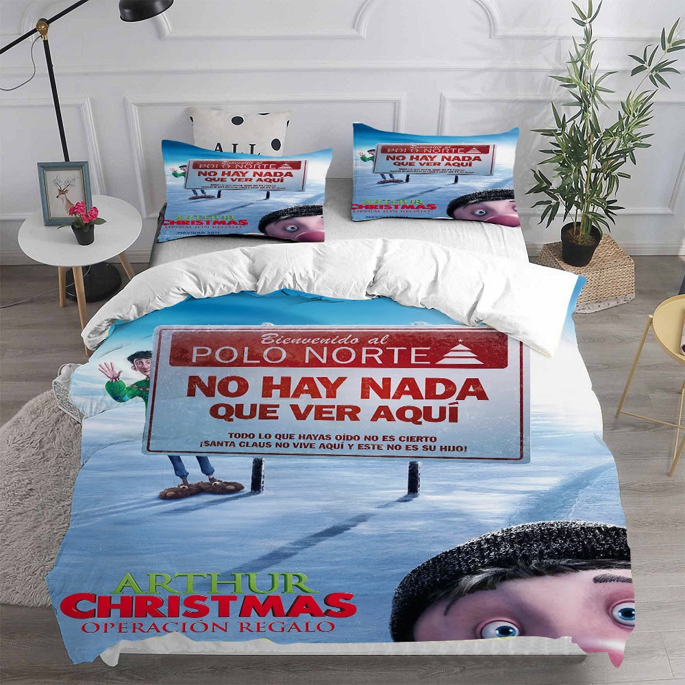 Arthur Christmas Bedding Sets Gift For Birthday, Halloween, Christmas, Thanksgiving