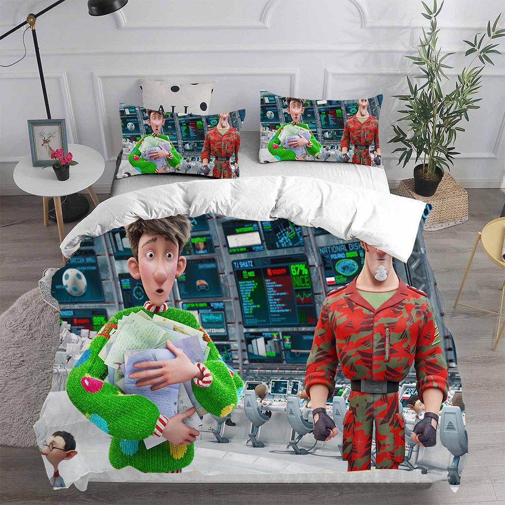 Arthur Christmas Decorative Bedding Sets For Fan, Halloween, Christmas, Thanksgiving