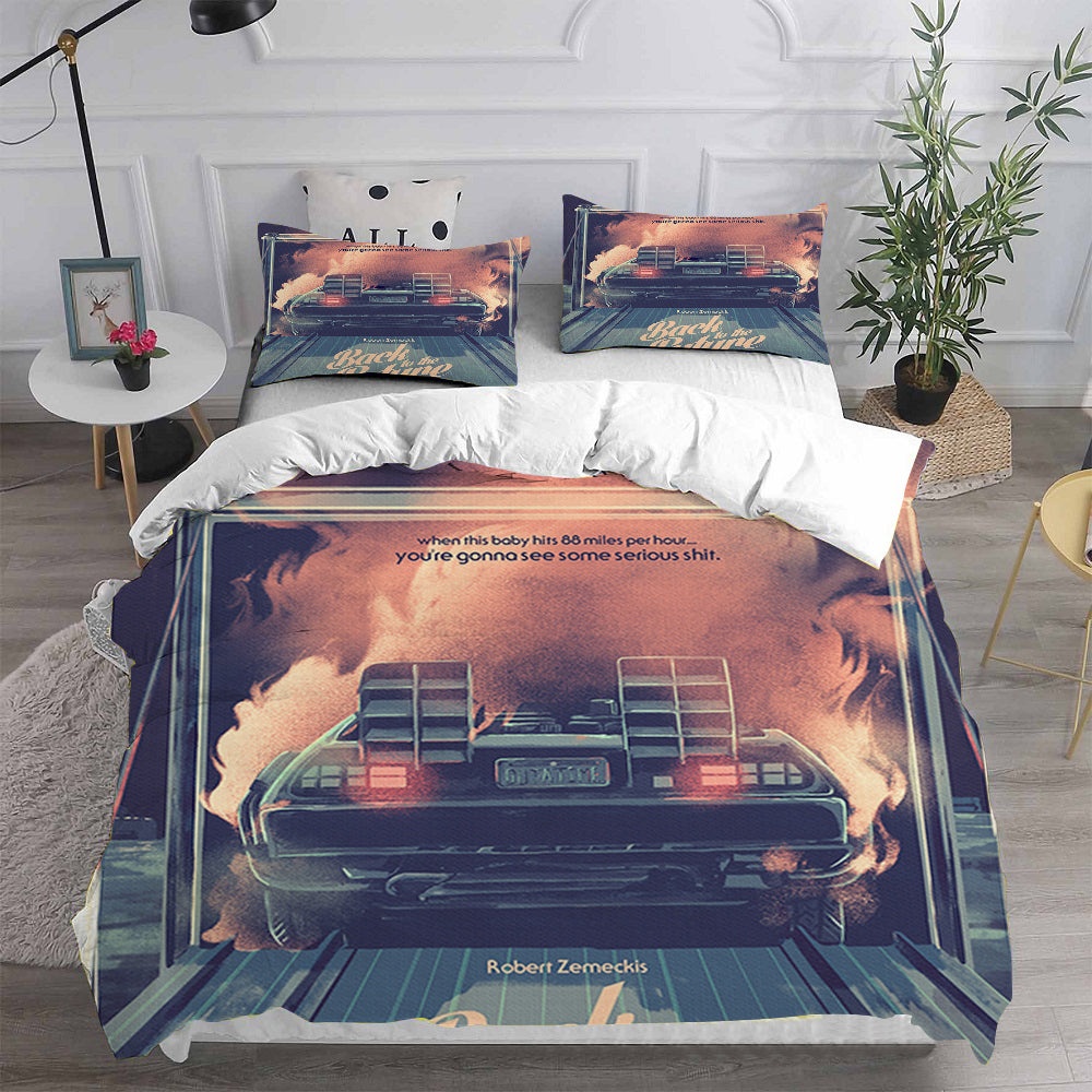 Back to the Future Bedding Sets Gift For Birthday, Halloween, Christmas, Thanksgiving