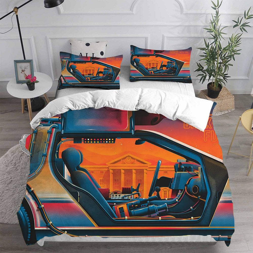Back to the Future Bedding Sets Gift For Fathers Day, Halloween, Christmas