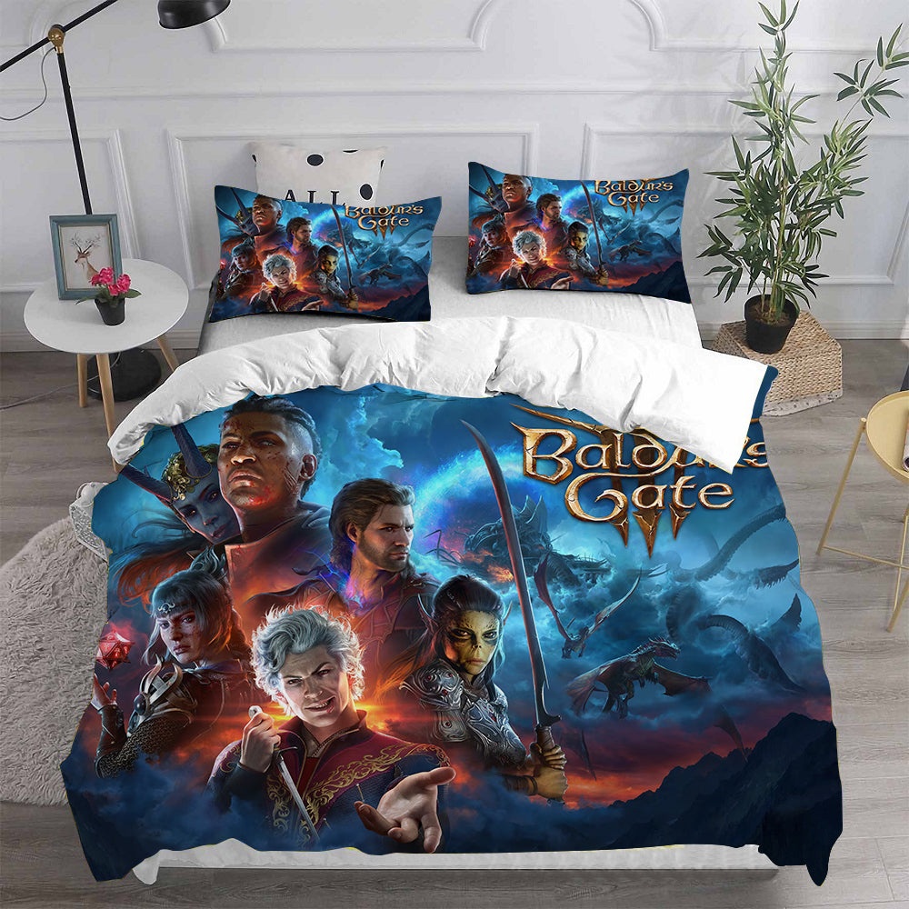 Baldurs Gate Bedding Sets Gift For Christmas, Thanksgiving, Halloween