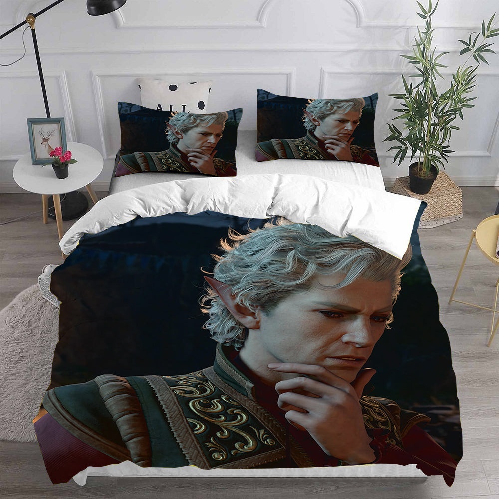 Baldurs Gate Bedding Sets Gift For Birthday, Halloween, Christmas, Thanksgiving
