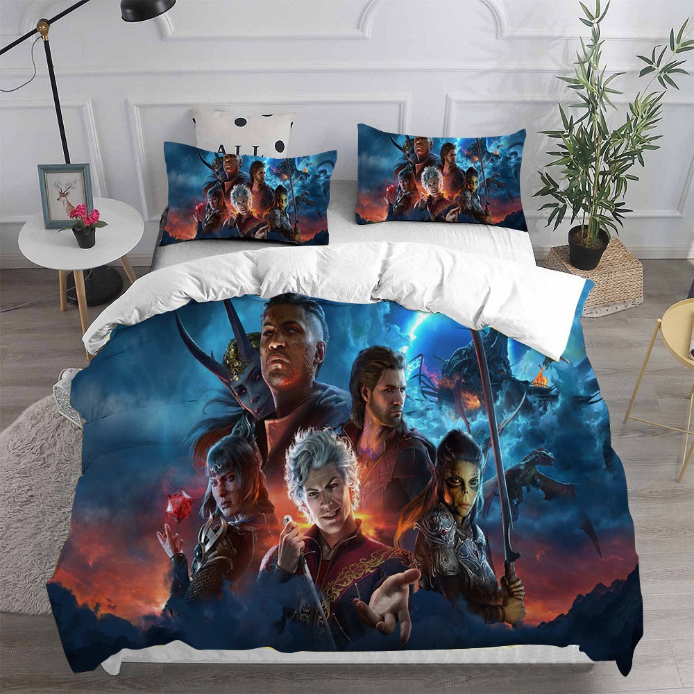 Baldurs Gate Bedding Sets Gift For Christmas, Birthday, Thanksgiving