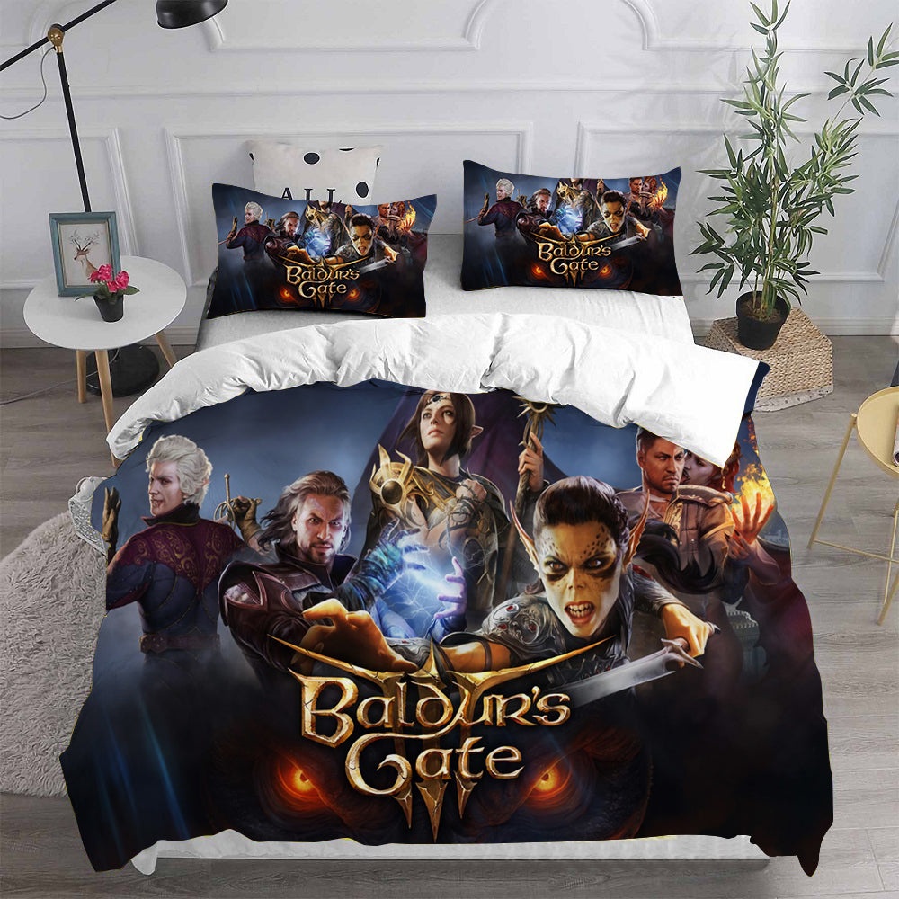 Baldurs Gate Bedding Sets Gift For Fathers Day, Halloween, Christmas