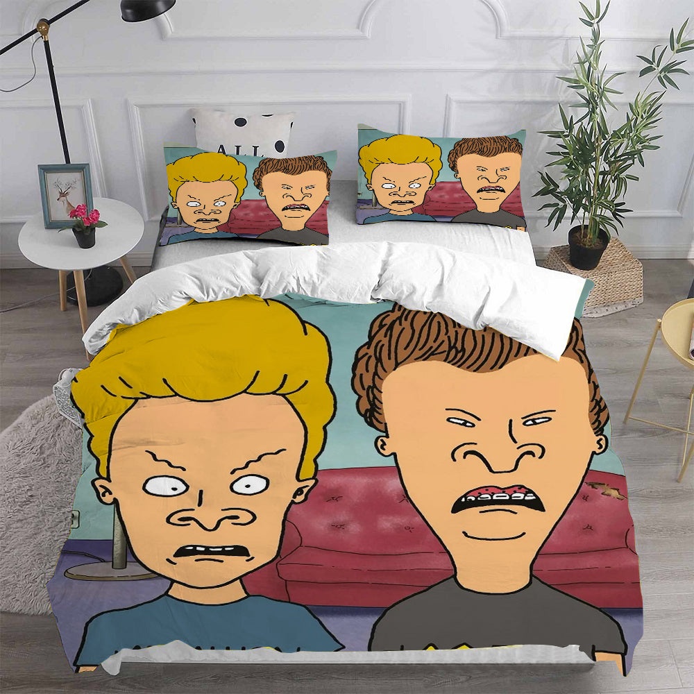 Beavis and Butt-Head Bedding Sets Gift For Christmas, Halloween, Black Friday