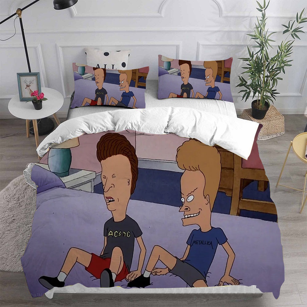 Beavis and Butt-Head Bedding Sets Duvet Cover, Flatsheet, Pillowcases Perfect Gift For Fans
