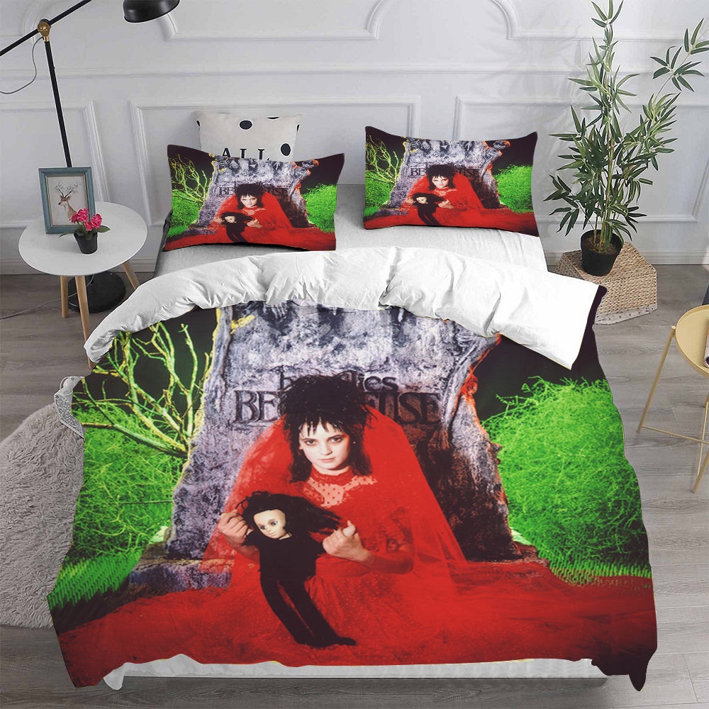 Beetlejuice Bedding Sets Duvet Cover, Flatsheet, Pillowcases Perfect Gift For Fans
