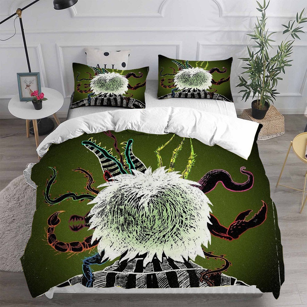 Beetlejuice Decorative Bedding Sets For Fan, Halloween, Christmas, Thanksgiving