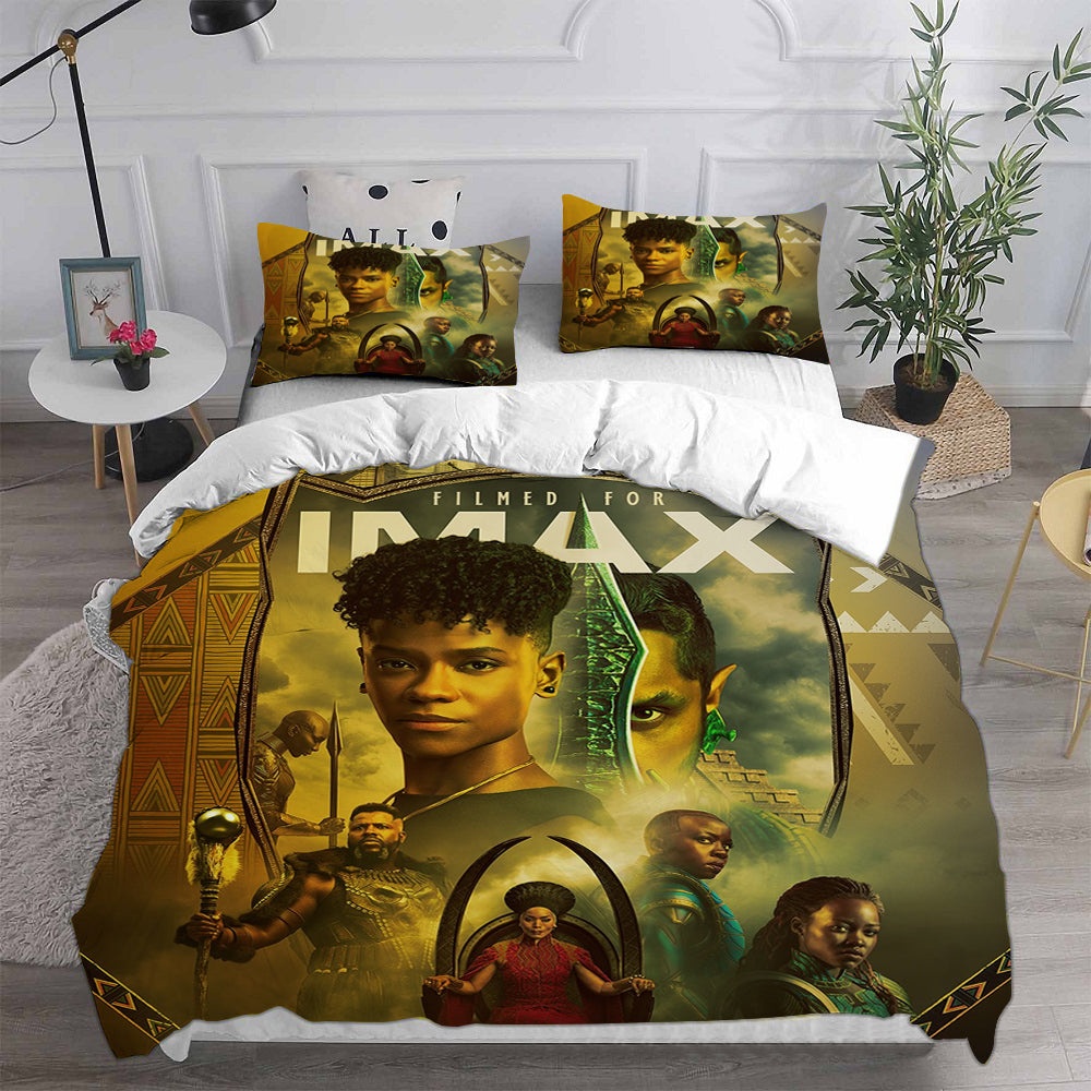 Black Panther: Wakanda Forever Bedding Sets Gift For Christmas, Halloween, Black Friday