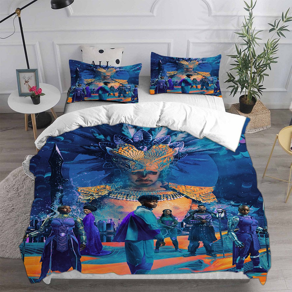 Black Panther: Wakanda Forever Bedding Sets Gift For Halloween, Thanksgiving, Christmas