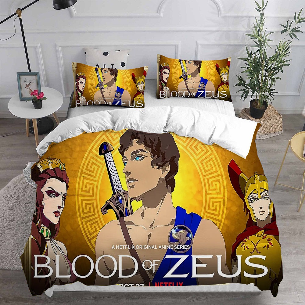 Blood of Zeus Bedding Sets Gift For Fathers Day, Halloween, Christmas