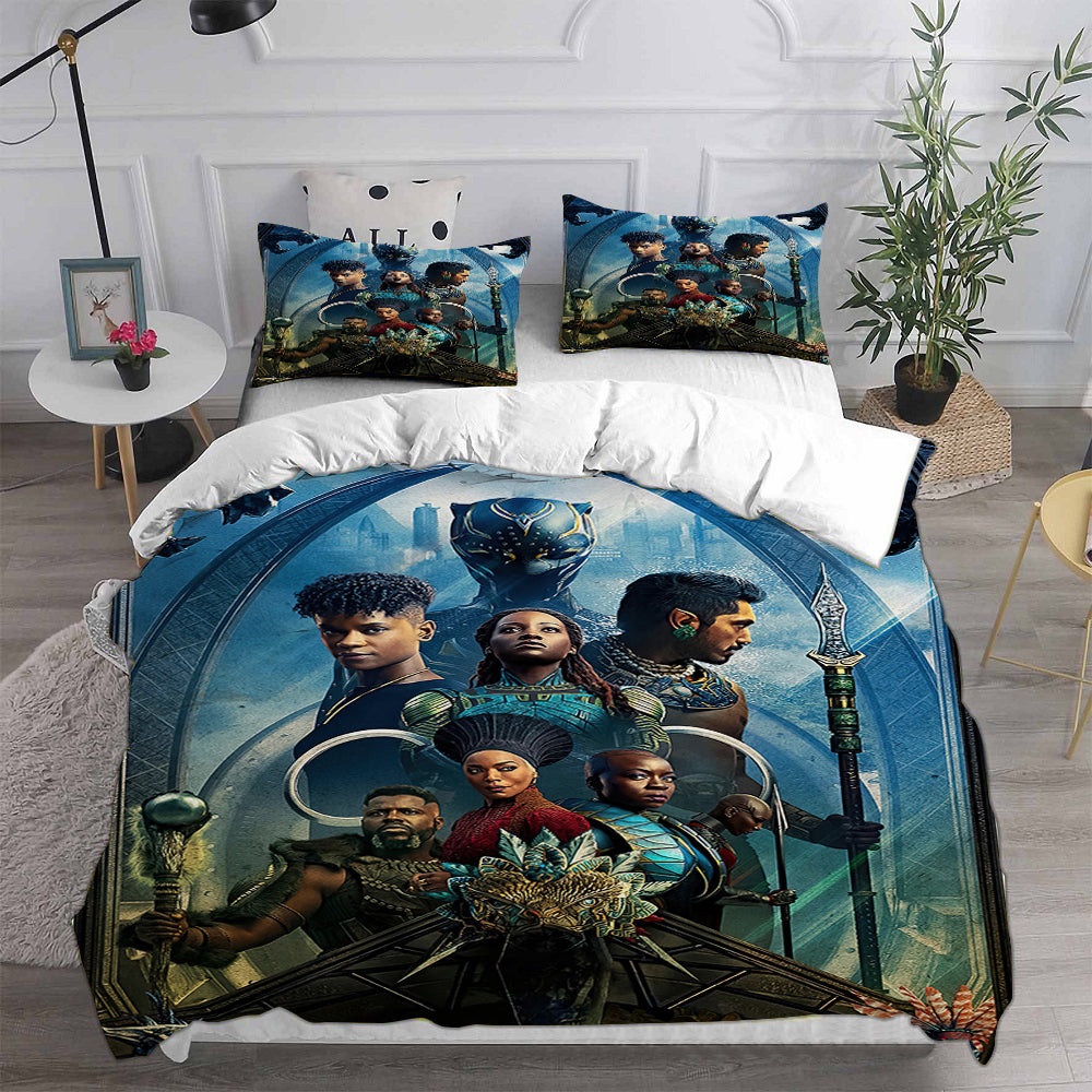 Black Panther: Wakanda Forever Bedding Sets Gifts For Family Members On Christmas, Black Friday
