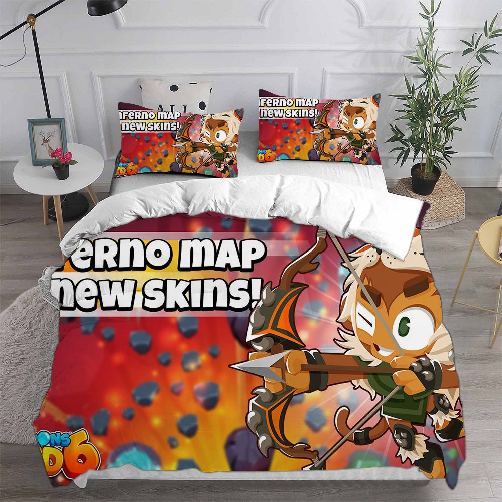 Bloons TD 6 Decorative Bedding Sets For Fan, Halloween, Christmas, Thanksgiving