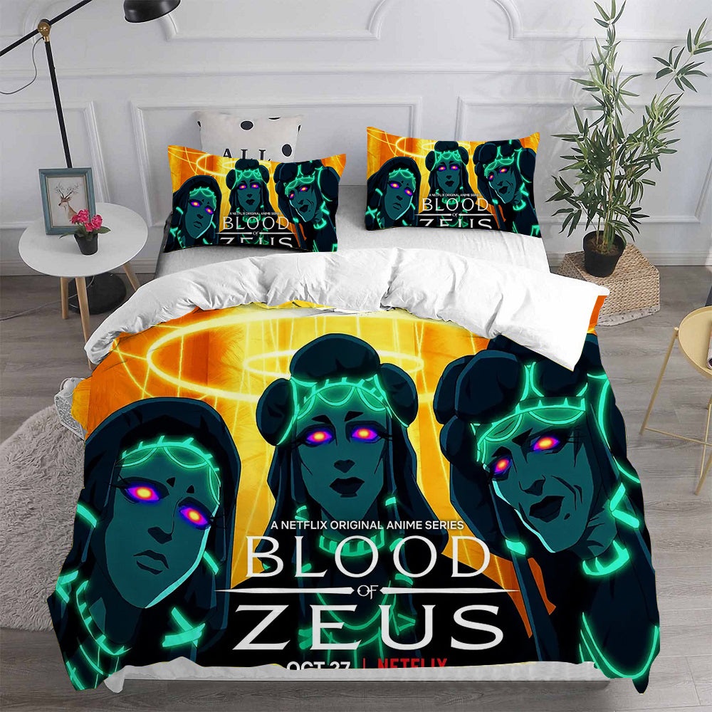 Blood of Zeus Bedding Sets Gift For Halloween, Thanksgiving, Christmas