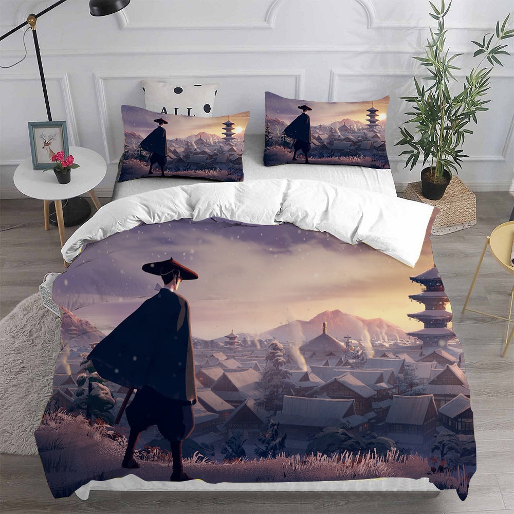 Blue Eye Samurai Bedding Sets Gifts For Family Members On Christmas, Black Friday