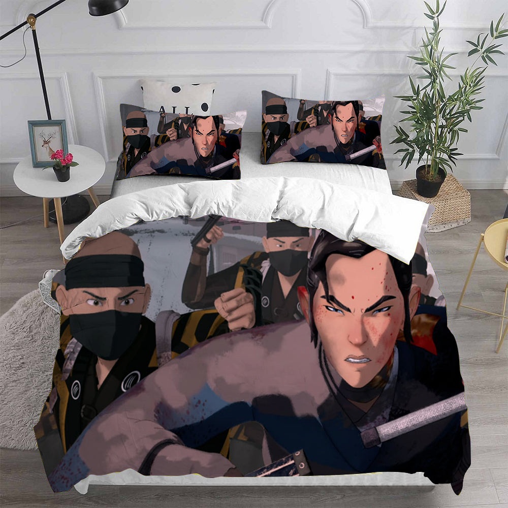 Blue Eye Samurai Bedding Sets Gift For Wife, Husband, Besties