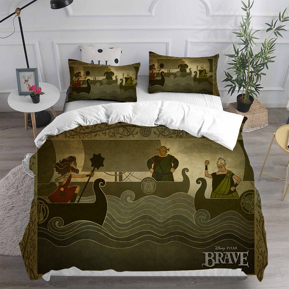 Brave Bedding Sets Gift For Fathers Day, Halloween, Christmas