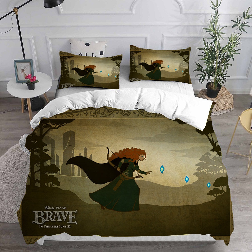 Brave Bedding Sets Duvet Cover, Flatsheet, Pillowcases Perfect Gift For Fans