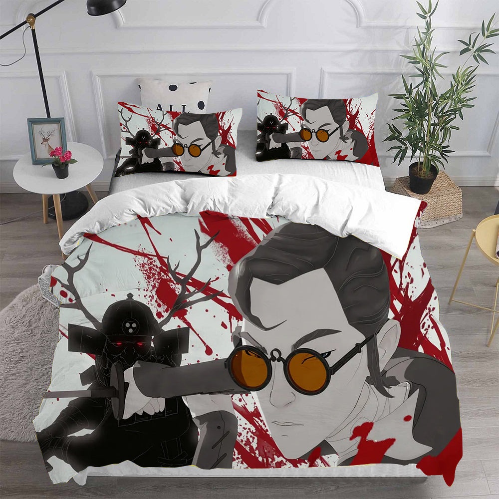 Blue Eye Samurai Bedding Sets Gift For Christmas, Thanksgiving, Halloween