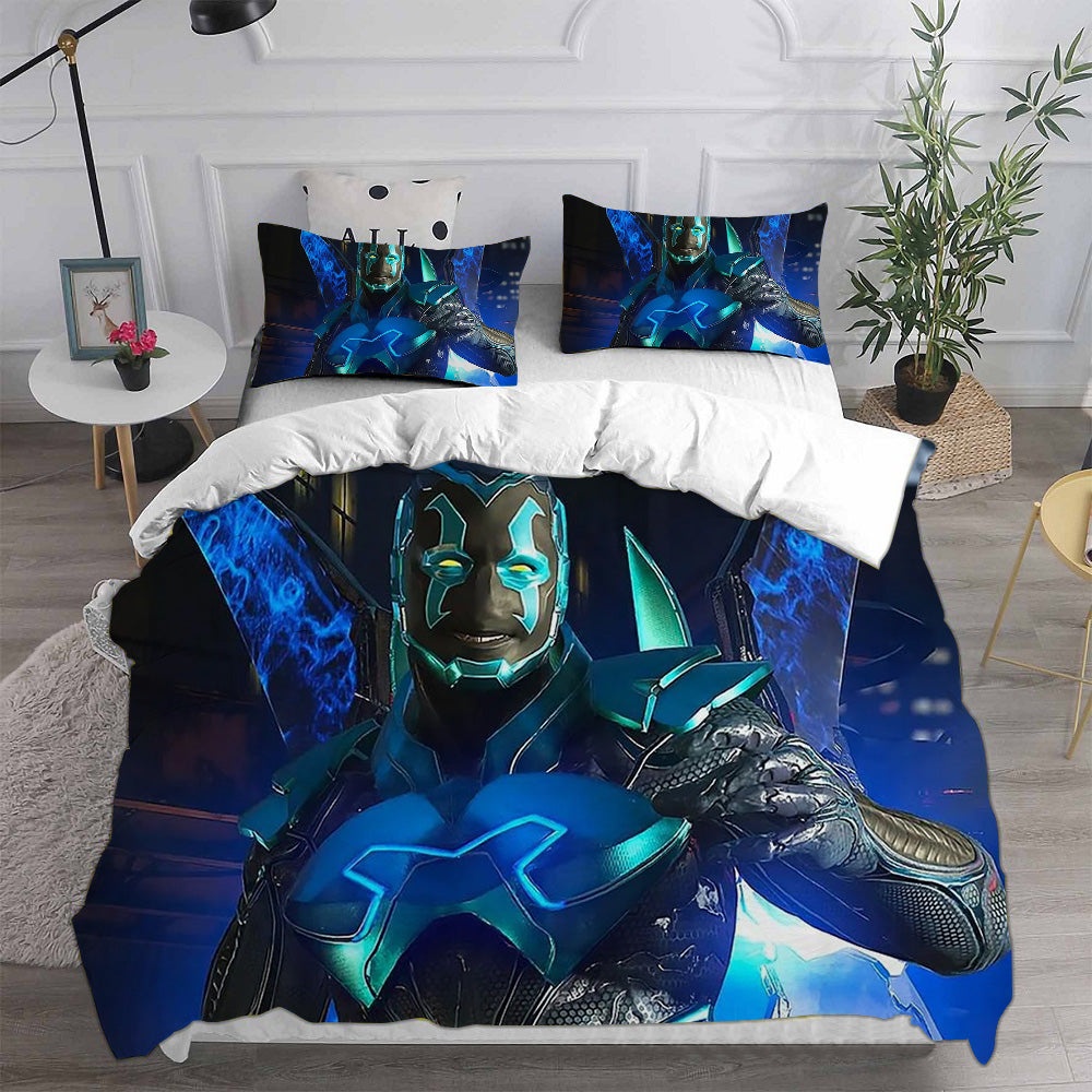 Blue Beetle Decorative Bedding Sets For Fan, Halloween, Christmas, Thanksgiving