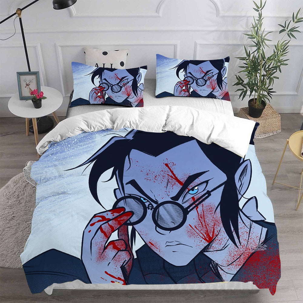 Blue Eye Samurai Bedding Sets Gift For Christmas, Halloween, Black Friday