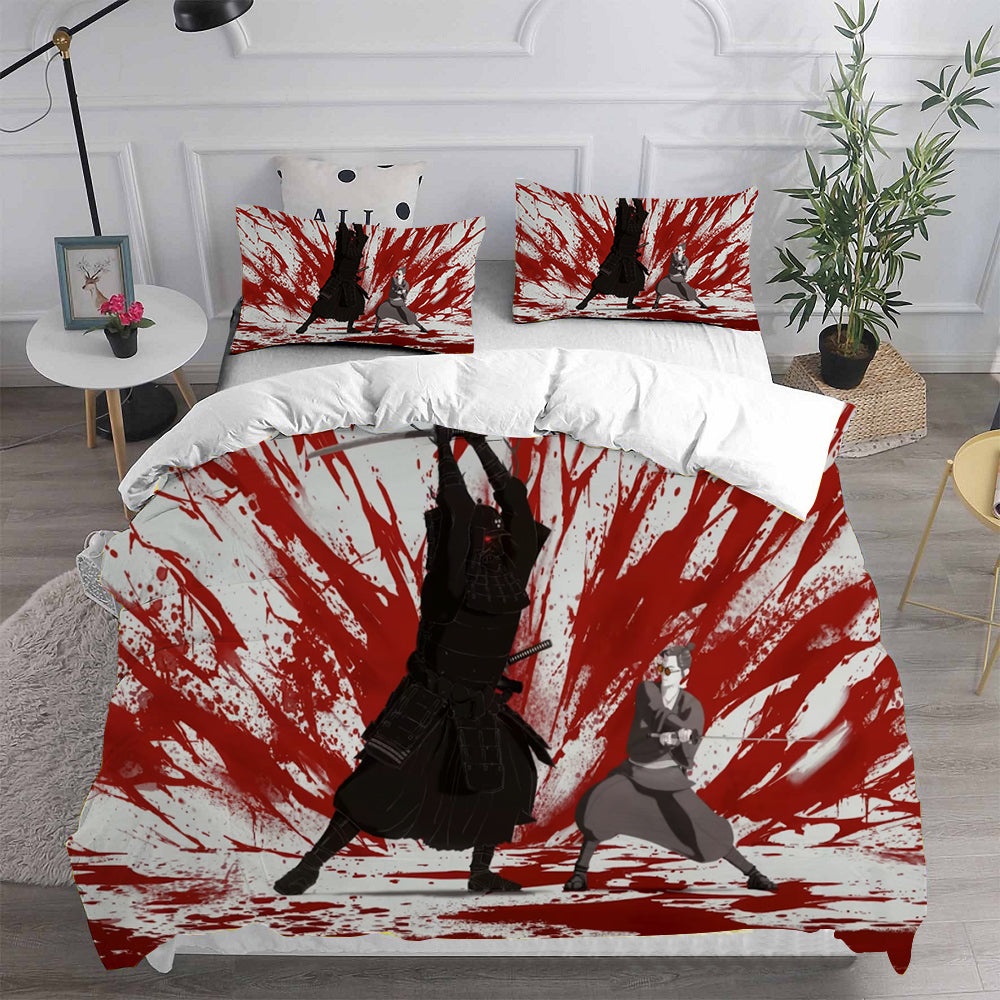 Blue Eye Samurai Bedding Sets Gift For Halloween, Thanksgiving, Christmas