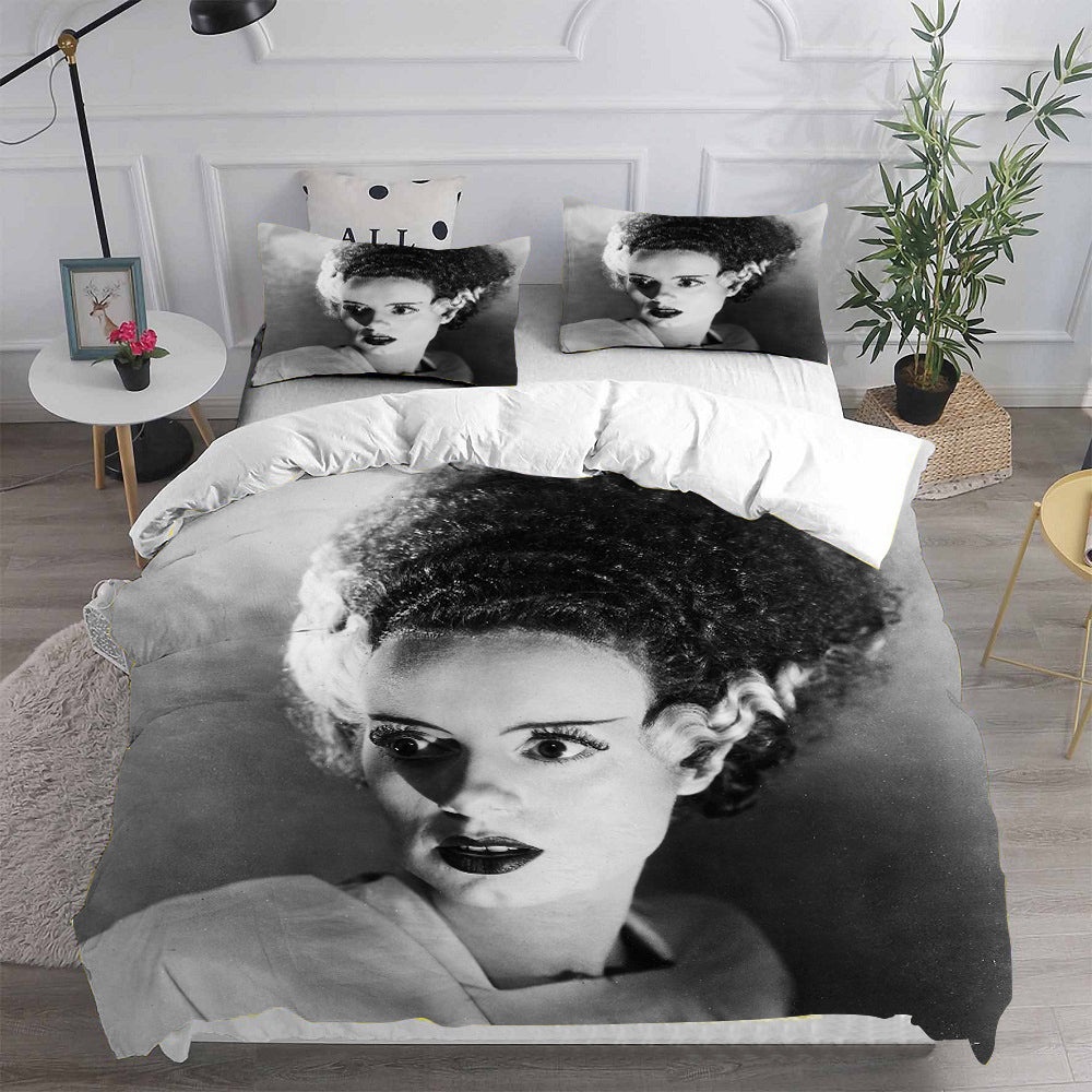 Bride of Frankenstein Bedding Sets Gift For Fathers Day, Halloween, Christmas