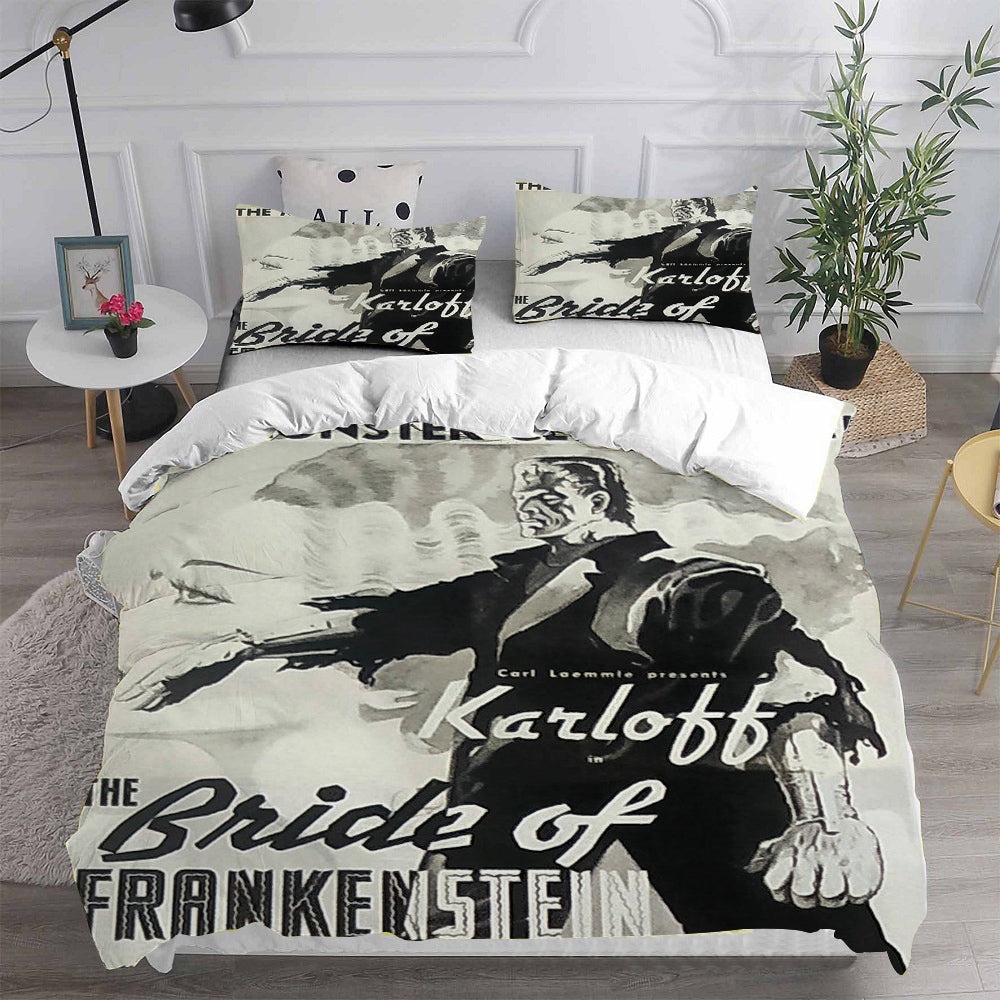 Bride of Frankenstein Bedding Sets Gift For Wife, Husband, Besties
