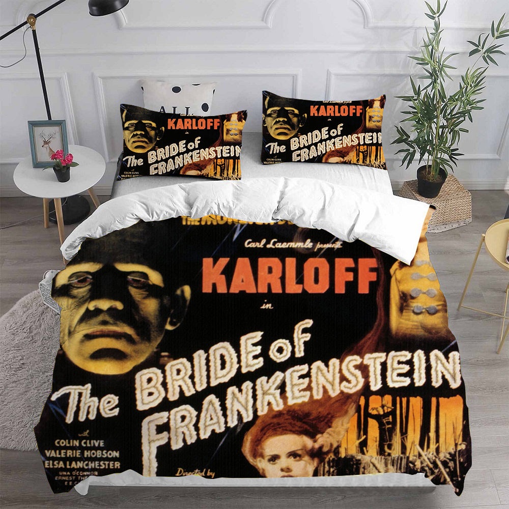 Bride of Frankenstein Bedding Sets Duvet Cover, Flatsheet, Pillowcase For Your Lover