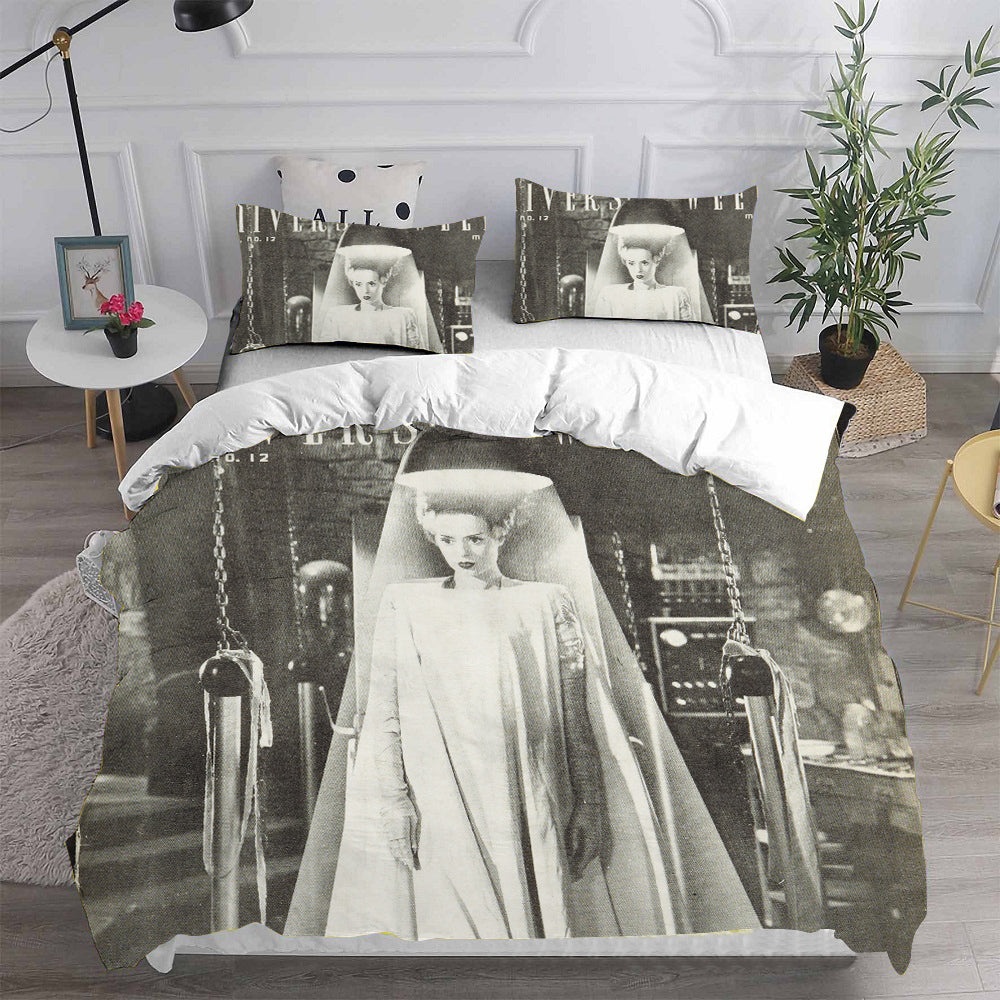 Bride of Frankenstein Bedding Sets Gifts For Family Members On Christmas, Black Friday