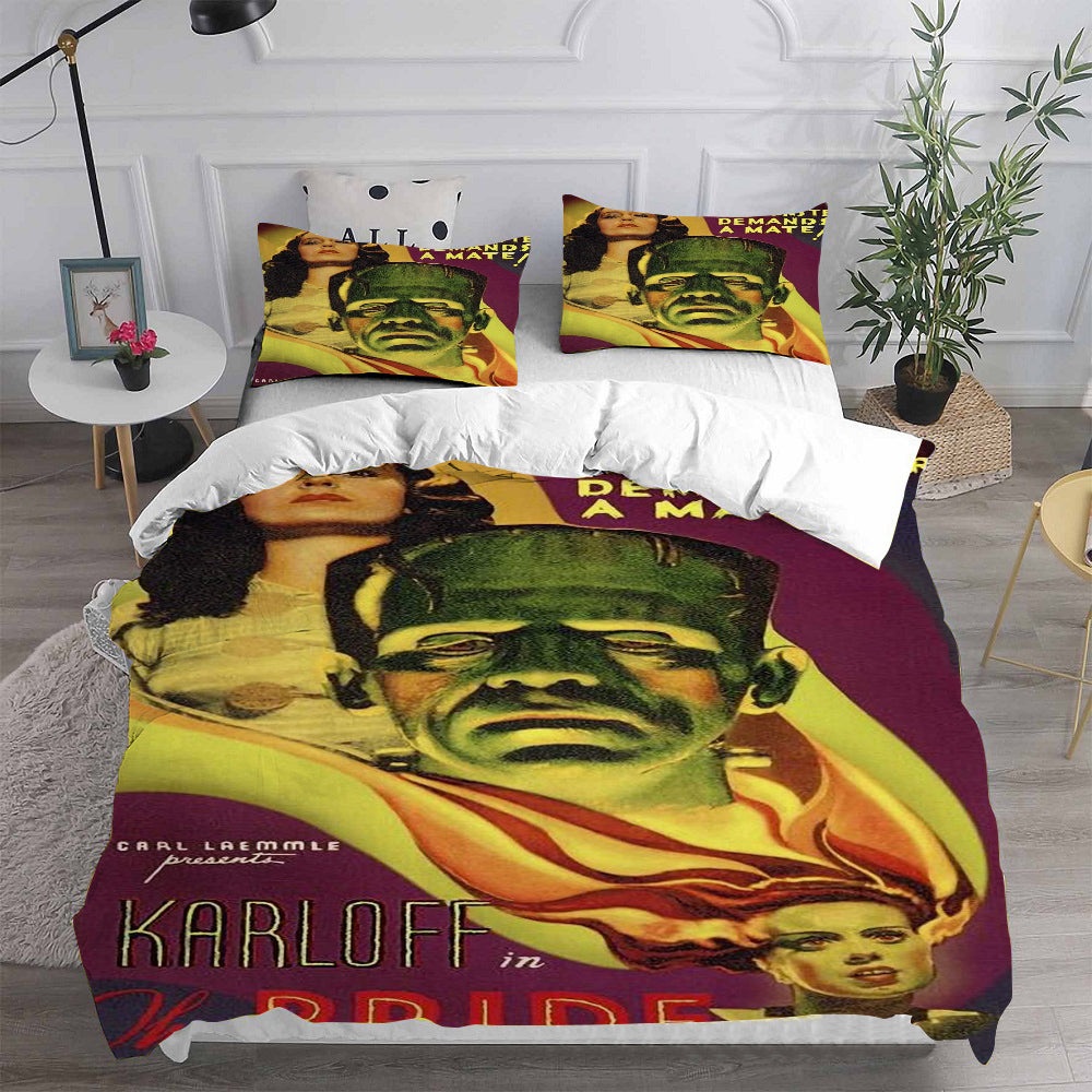 Bride of Frankenstein Bedding Sets Duvet Cover, Flatsheet, Pillowcases For Every Bedroom