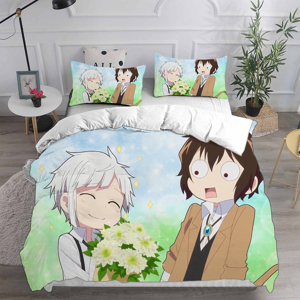 Bungo Stray Dogs Bedding Sets Gift For Halloween, Thanksgiving, Christmas