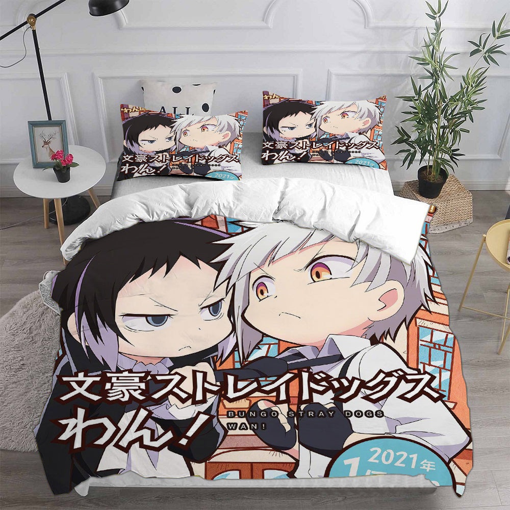 Bungo Stray Dogs Bedding Sets Gift For Birthday, Halloween, Christmas, Thanksgiving