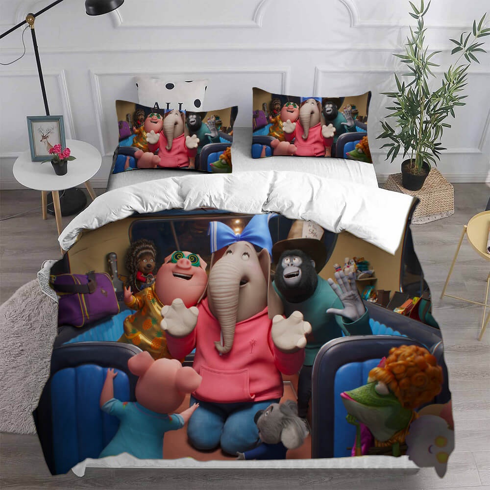 Cartoon Sing Bedding Sets Duvet Cover, Flatsheet, Pillowcases For Every Bedroom