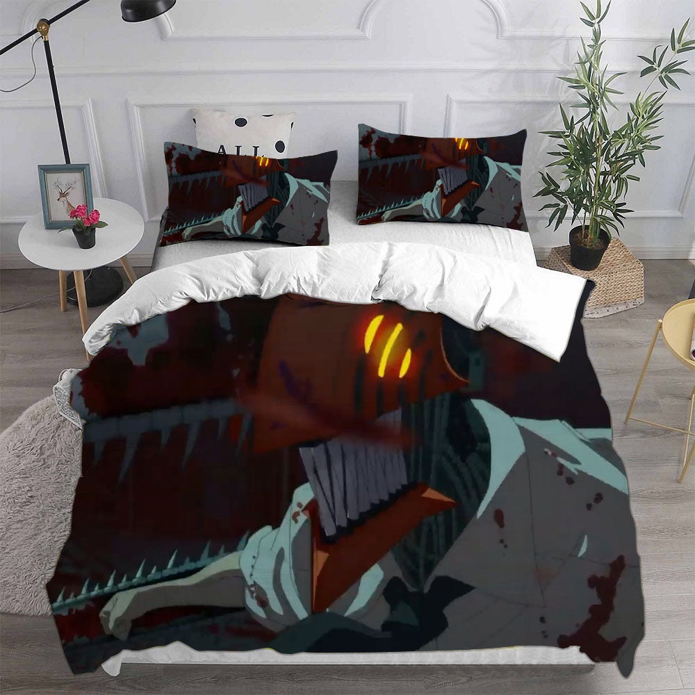 Chainsaw Man Bedding Sets Gift For Christmas, Halloween, Black Friday