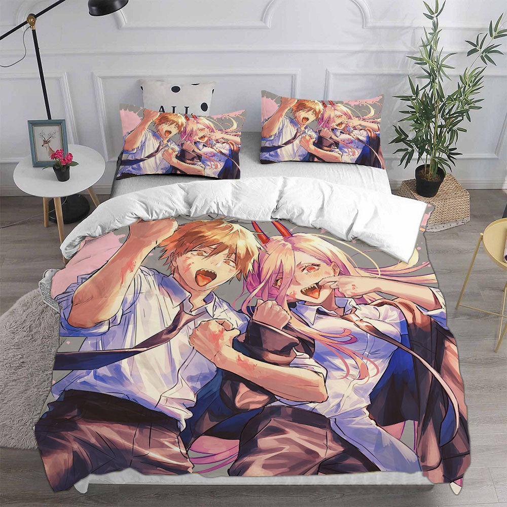 Chainsaw Man Bedding Sets Gifts For Family Members On Christmas, Black Friday