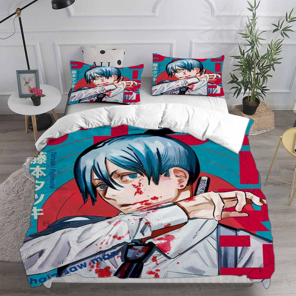 Chainsaw Man Bedding Sets Duvet Cover, Flatsheet, Pillowcase For Your Lover