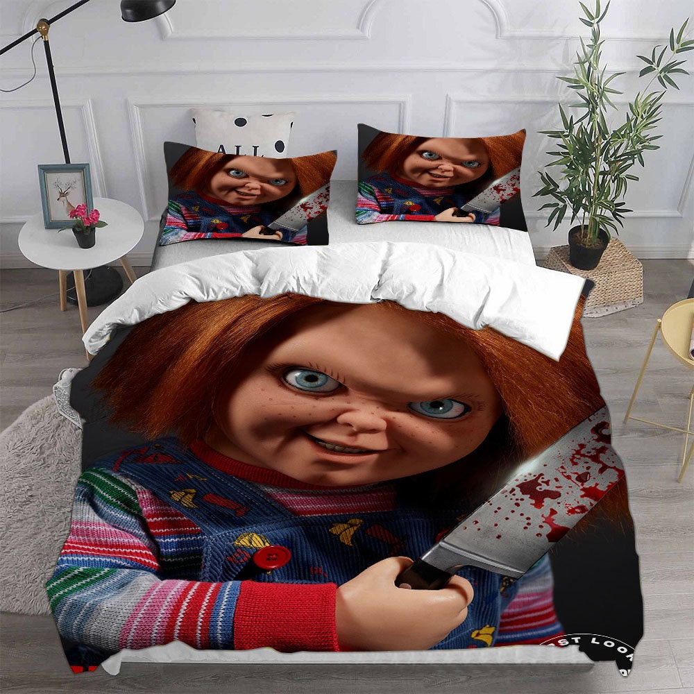 Chucky Bedding Sets Duvet Cover, Flatsheet, Pillowcases For Every Bedroom
