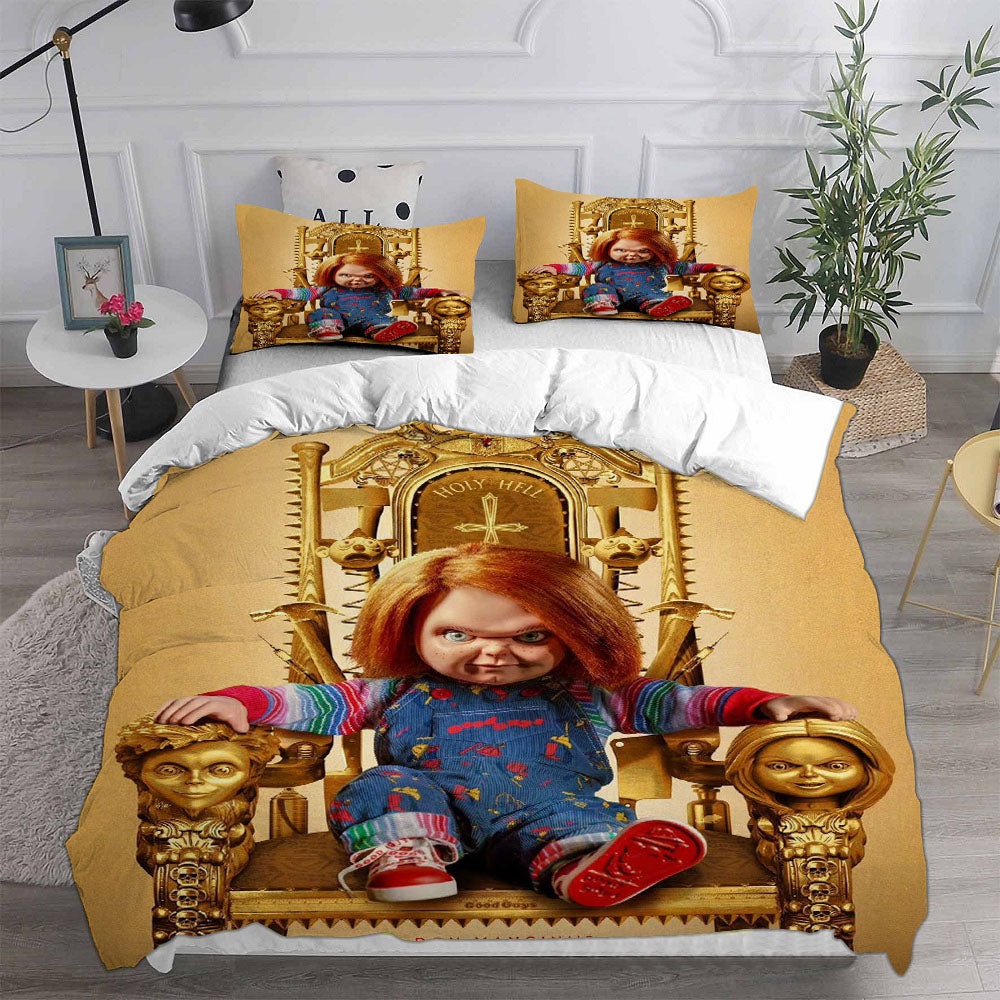 Chucky Bedding Sets Gift For Christmas, Halloween, Black Friday