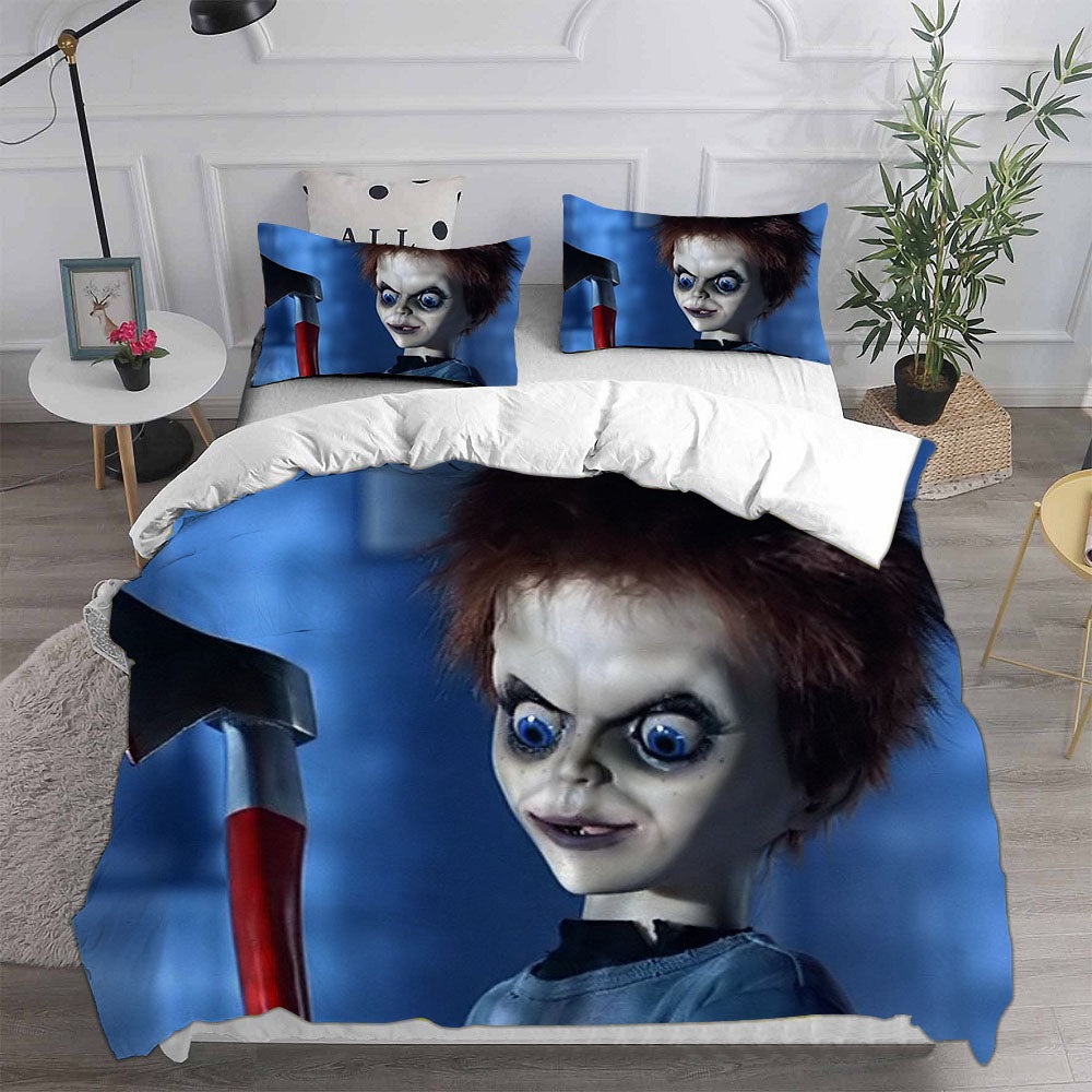 Chucky Decorative Bedding Sets For Fan, Halloween, Christmas, Thanksgiving